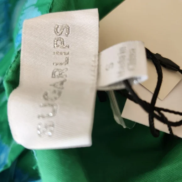 NWT Sugarlips Teal And green Patterned Maxi Dress - Picture 5 of 6